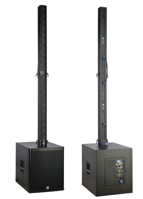 Sistema acustico acustico di alluminio della torre portatile nera per la banda